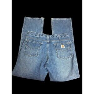 Carhartt Traditional Fit Bootcut Jeans Women's 10x30 WB001 F1O Denim